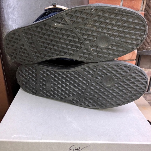 Giuseppe Zanotti Navy velvet May London High-top - Picture 8 of 8